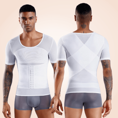 Men Seamless Slimming Abs Compression Body Shaper Corset Vest– Curvypower