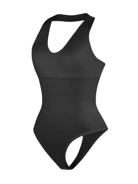 Waist Control Halter Neck Shapewear Bodysuit