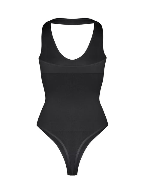 Waist Control Halter Neck Shapewear Bodysuit