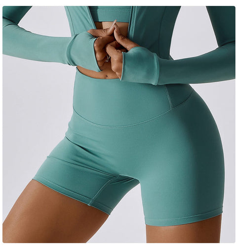 Women High Waist Hip Lifting Shapewear Gym Shorts