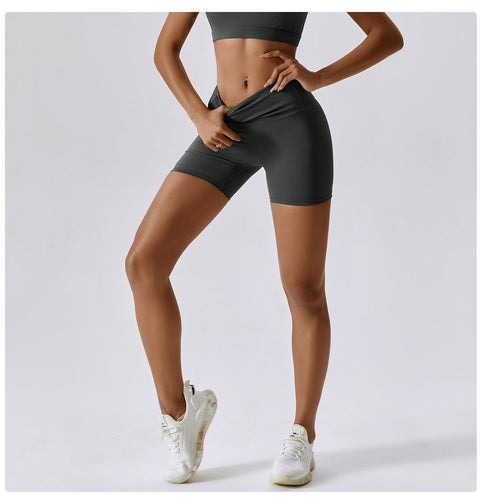 Women High Waist Hip Lifting Shapewear Gym Shorts