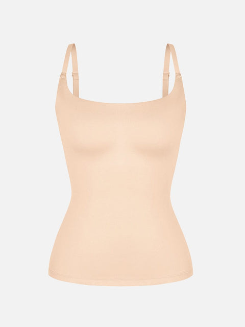 Curvypower Apparel & Accessories > Clothing > Tops > Tank Tops Light Skin / XS Scoop Neck Tank Top with Light Shaping and Anti-Sheer Bust Lining