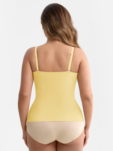 Curvypower Apparel & Accessories > Clothing > Tops > Tank Tops Scoop Neck Tank Top with Light Shaping and Anti-Sheer Bust Lining