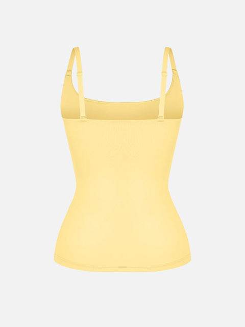 Curvypower Apparel & Accessories > Clothing > Tops > Tank Tops Scoop Neck Tank Top with Light Shaping and Anti-Sheer Bust Lining