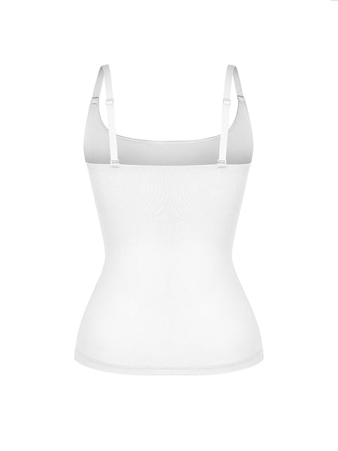 Curvypower Apparel & Accessories > Clothing > Tops > Tank Tops Scoop Neck Tank Top with Light Shaping and Anti-Sheer Bust Lining