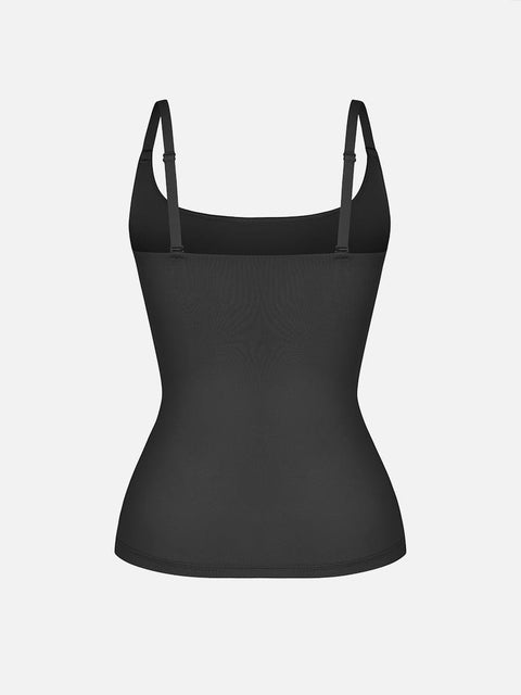 Curvypower Apparel & Accessories > Clothing > Tops > Tank Tops Scoop Neck Tank Top with Light Shaping and Anti-Sheer Bust Lining