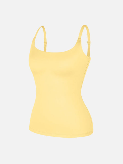 Curvypower Apparel & Accessories > Clothing > Tops > Tank Tops Scoop Neck Tank Top with Light Shaping and Anti-Sheer Bust Lining