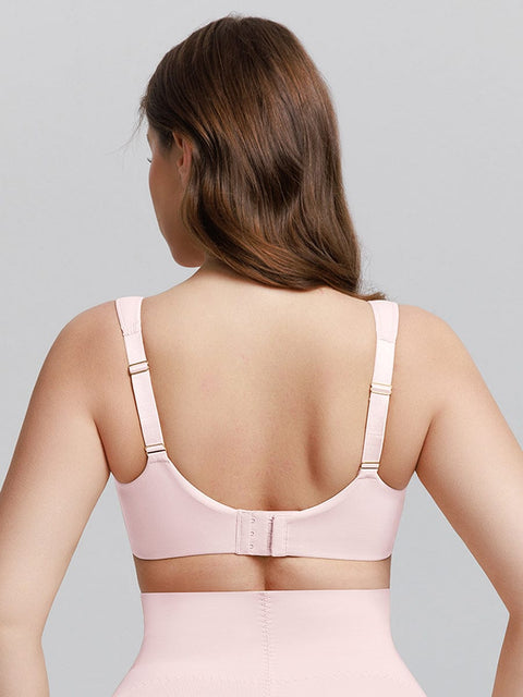Curvypower Apparel & Accessories > Clothing > Underwear & Socks > Bras Full Coverage Underwire Bra with Memory Foam Cups and Side Support