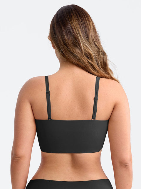 Curvypower Apparel & Accessories > Clothing > Underwear & Socks > Bras Strapless Anti-Slip Bandeau Bra with Fixed Molded Cups and FeelSoft Fabric