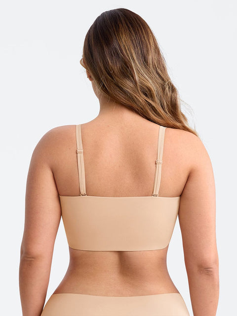 Curvypower Apparel & Accessories > Clothing > Underwear & Socks > Bras Strapless Anti-Slip Bandeau Bra with Fixed Molded Cups and FeelSoft Fabric