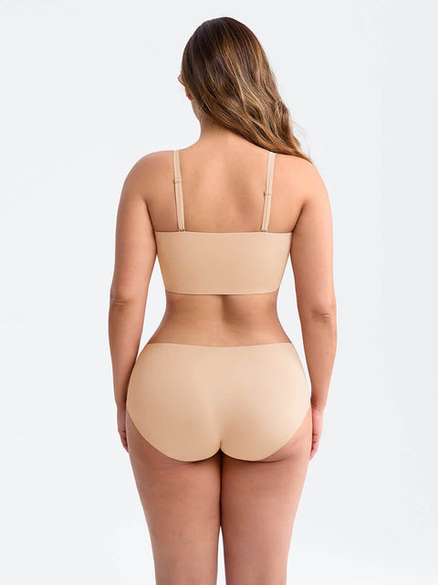Curvypower Apparel & Accessories > Clothing > Underwear & Socks > Bras Strapless Anti-Slip Bandeau Bra with Fixed Molded Cups and FeelSoft Fabric