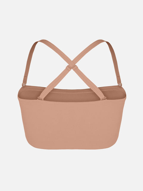 Curvypower Apparel & Accessories > Clothing > Underwear & Socks > Bras Strapless Anti-Slip Bandeau Bra with Fixed Molded Cups and FeelSoft Fabric