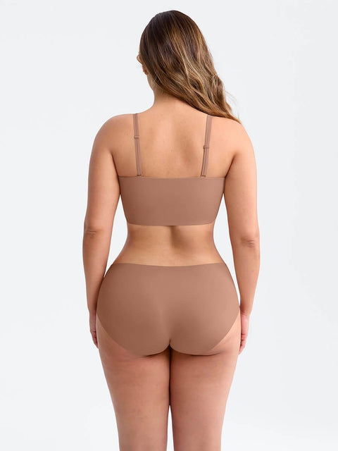 Curvypower Apparel & Accessories > Clothing > Underwear & Socks > Bras Strapless Anti-Slip Bandeau Bra with Fixed Molded Cups and FeelSoft Fabric
