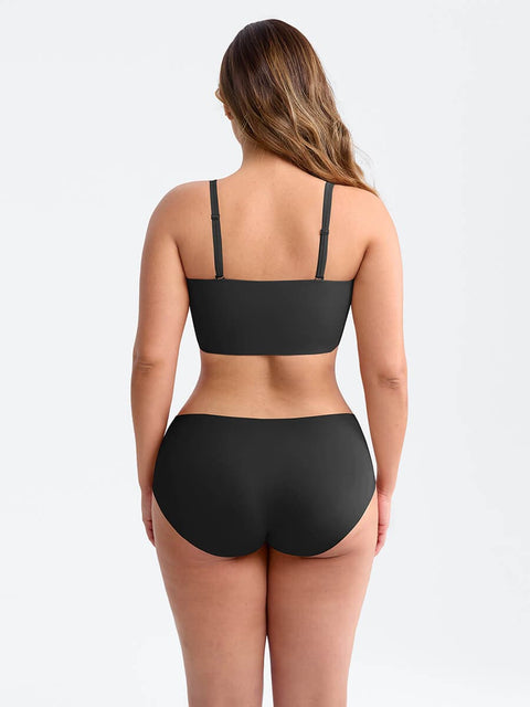 Curvypower Apparel & Accessories > Clothing > Underwear & Socks > Bras Strapless Anti-Slip Bandeau Bra with Fixed Molded Cups and FeelSoft Fabric