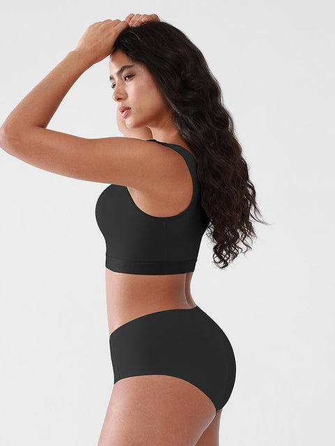 Curvypower Apparel & Accessories > Clothing > Underwear & Socks > Bras Women's Recovery Comfort Front Closure Wireless Gentle Compression Support Bra with 3D Molded Cups & Wide Adjustable Straps