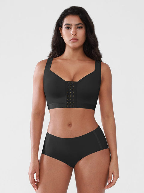 Curvypower Apparel & Accessories > Clothing > Underwear & Socks > Bras Women's Recovery Comfort Front Closure Wireless Gentle Compression Support Bra with 3D Molded Cups & Wide Adjustable Straps
