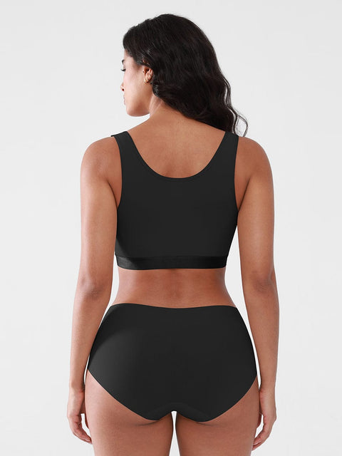 Curvypower Apparel & Accessories > Clothing > Underwear & Socks > Bras Women's Recovery Comfort Front Closure Wireless Gentle Compression Support Bra with 3D Molded Cups & Wide Adjustable Straps