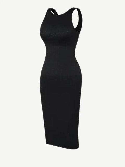 CurvyPower | UK Bodycon Tummy Control Bodycon Shapewear Midi Dress