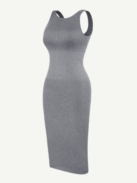 CurvyPower | UK Bodycon Tummy Control Bodycon Shapewear Midi Dress