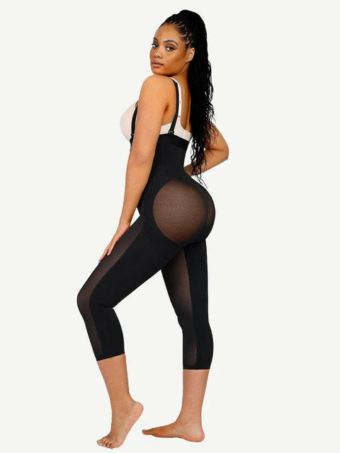 CurvyPower | UK bodysuit Adjustable Straps Open-Bust Tummy Control Shapewear Bodysuit