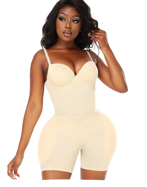CurvyPower | UK bodysuit Beige / S Bum Lifter Shapewear Bodysuit with Hip Pads
