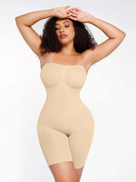 CurvyPower | UK bodysuit Beige / S Sculpting Seamless Tummy Control Strapless Shapewear Bodysuit