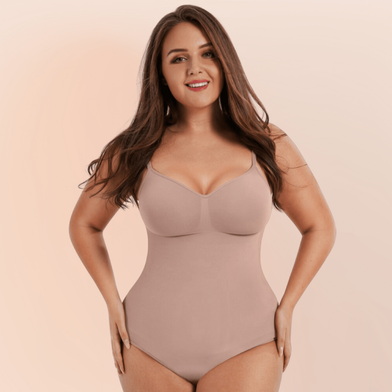 CurvyPower | UK bodysuit Beige / XS/S Snatched Tummy Tucker Belly Control Underwear Shapewear Thong Bodysuit
