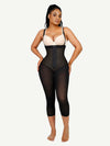 CurvyPower | UK bodysuit Black / S Adjustable Straps Open-Bust Tummy Control Shapewear Bodysuit