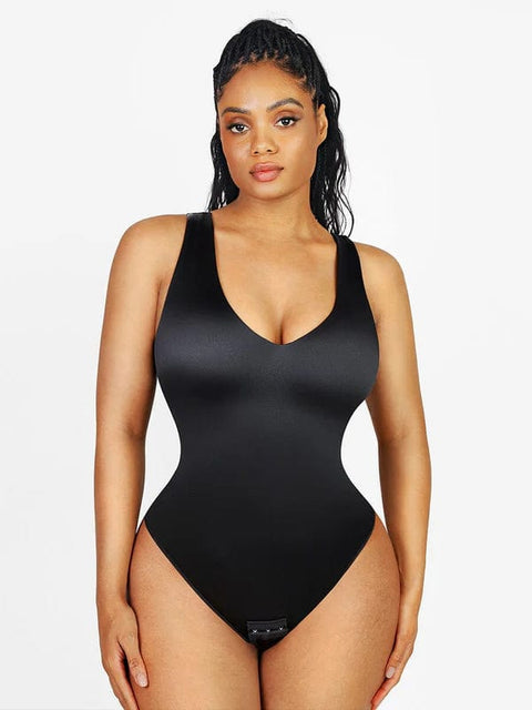 CurvyPower | UK bodysuit Black / S Deep V Neck Waist Slimming Shapewear Bodysuit