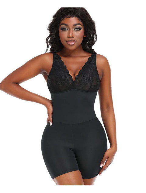 CurvyPower | UK bodysuit Black / S Low Back Waist Slimming and Hip Lifting Shaper Bodysuit with Removable Hip Pads