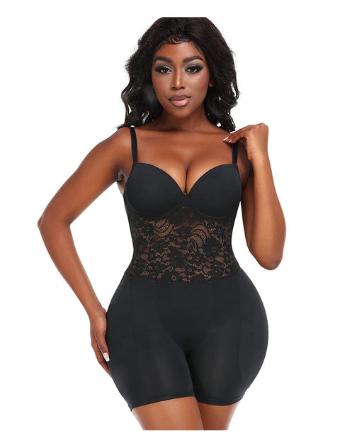 CurvyPower | UK bodysuit Black / S Tummy Control and Hip Lifting Shapewear Low Back Bodysuit