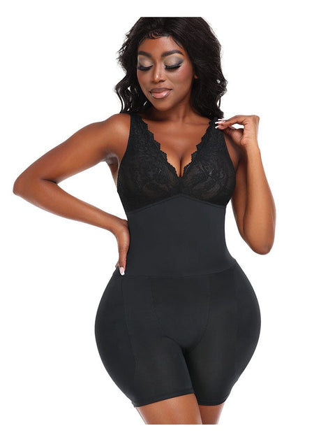 CurvyPower | UK bodysuit Black / S Tummy Control Low Back Shapewear Bodysuit for Hip and Bust Lift