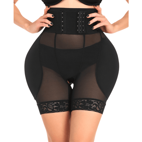 CurvyPower | UK bodysuit Black / S Tummy Control Shaper Shorts with Waist Band and Open Gusset