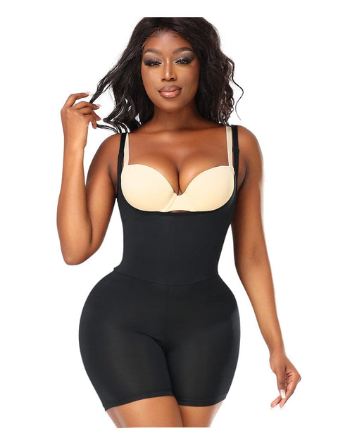 CurvyPower | UK bodysuit Black / S Women Bum Lifting Tummy Control Shaping Bodysuit with Hip Pads