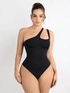 CurvyPower | UK bodysuit Black / XS/S One Shoulder Compression Shapewear Thong Bodysuit