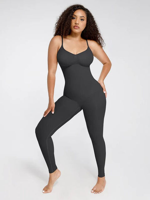CurvyPower | UK bodysuit Black / XS/S Seamless Bodysuit with Breast Support and Waist-to-Abdomen Shaping
