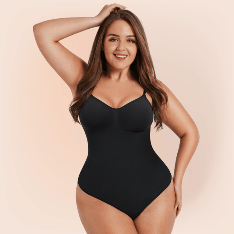 CurvyPower | UK bodysuit Black / XS/S Snatched Tummy Tucker Belly Control Underwear Shapewear Thong Bodysuit