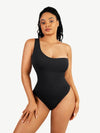 CurvyPower | UK bodysuit Black / XS/S Waist-Sculpting Tummy Control One-Shoulder Shapewear Bodysuit