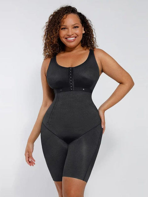 CurvyPower | UK bodysuit Black / XS Shapewear Bodysuit Covering Postoperative Chest with Side Zipper