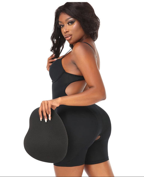 CurvyPower | UK bodysuit Bum Lifter Shapewear Bodysuit with Hip Pads