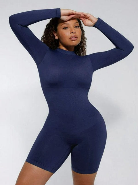 CurvyPower | UK bodysuit Dark Blue / XS/S Seamless Waist Cincher Bodysuit Shapewear with Removable Cups