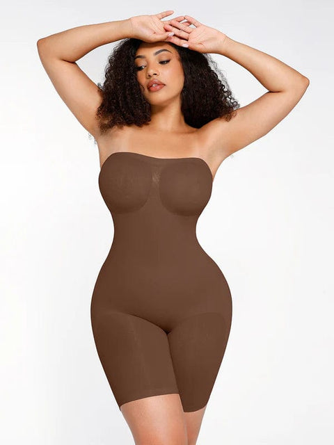 CurvyPower | UK bodysuit Dark Brown / S Sculpting Seamless Tummy Control Strapless Shapewear Bodysuit