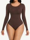 CurvyPower | UK bodysuit Dark Brown / XS/S Long Sleeve Slimming Shapewear Bodysuit