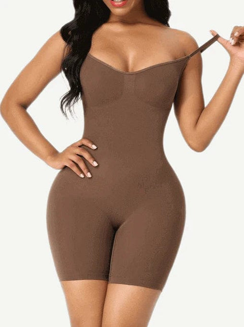 CurvyPower | UK bodysuit Dark Brown / XS/S / Regular Style Seamless Slimming Tummy Control Shapewear Bodysuit