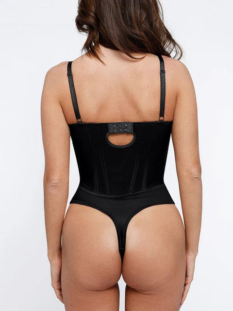CurvyPower | UK bodysuit Deep V-Neck Tummy Control Shapewear Bodysuit