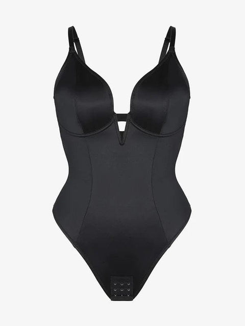 CurvyPower | UK bodysuit Deep V-Neck Tummy Control Shapewear Bodysuit