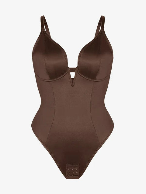 CurvyPower | UK bodysuit Deep V-Neck Tummy Control Shapewear Bodysuit