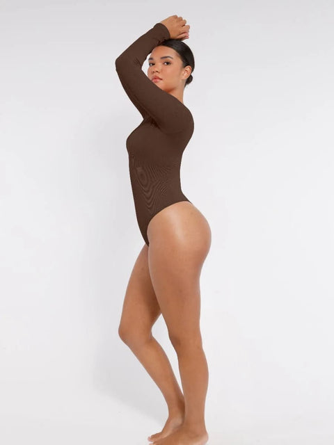 CurvyPower | UK bodysuit Deep V Neck Tummy Control Thong Shapewear Bodysuit
