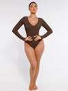 CurvyPower | UK bodysuit Deep V Neck Tummy Control Thong Shapewear Bodysuit