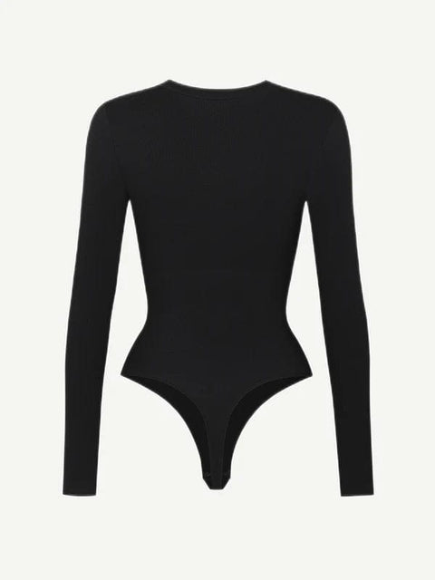 CurvyPower | UK bodysuit Deep V Neck Waist Control Shapewear Thong Bodysuit